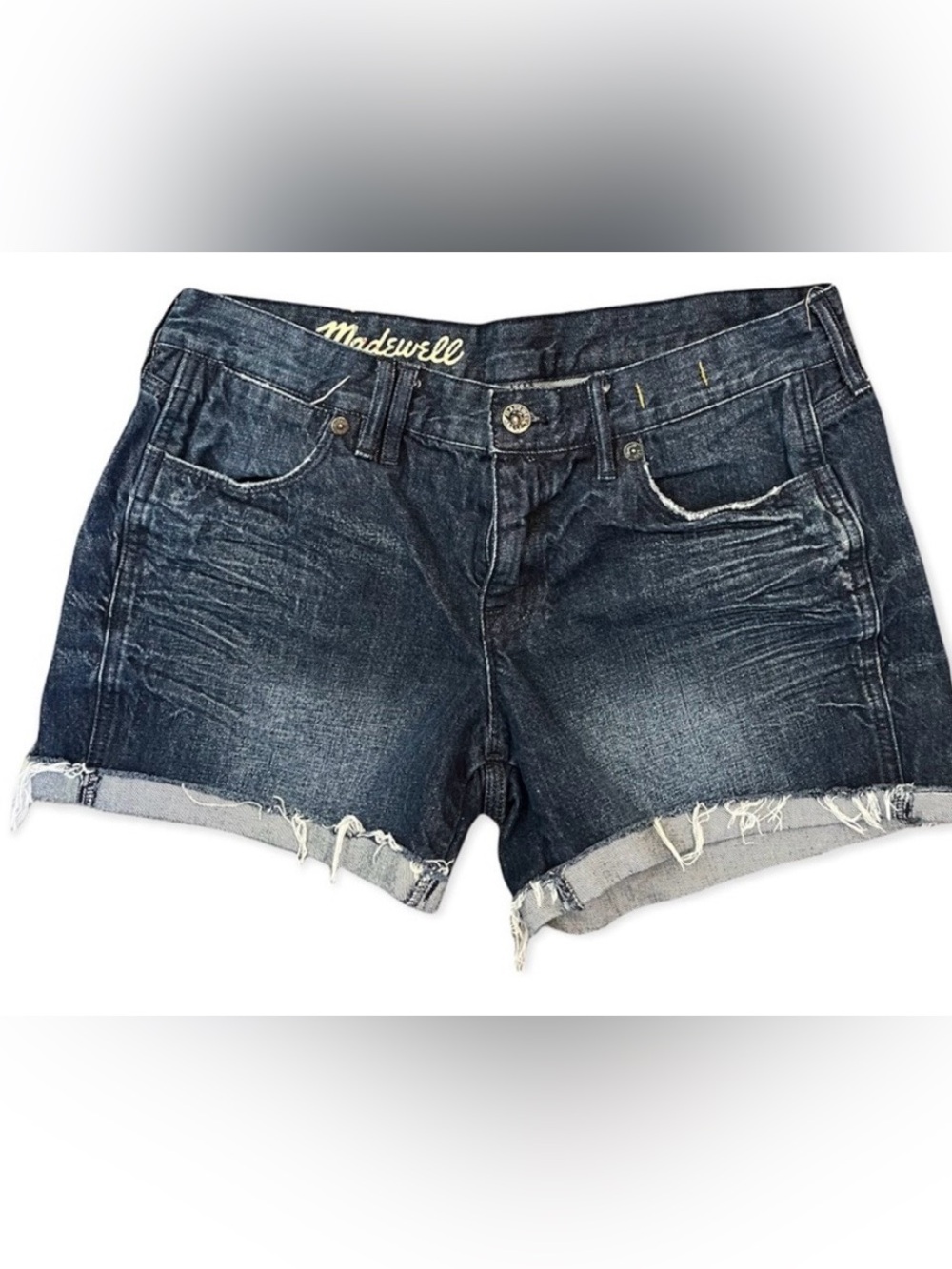 Madewell Womens Denim Rolled Shorts 28